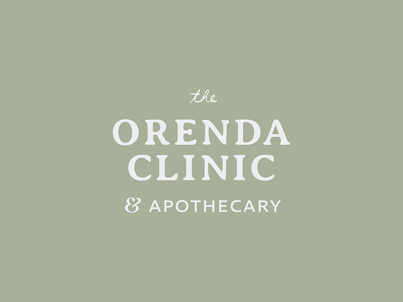 The Orenda Clinic Wordmark wordmark design logo small business graphic design logo design brand design brand identity branding