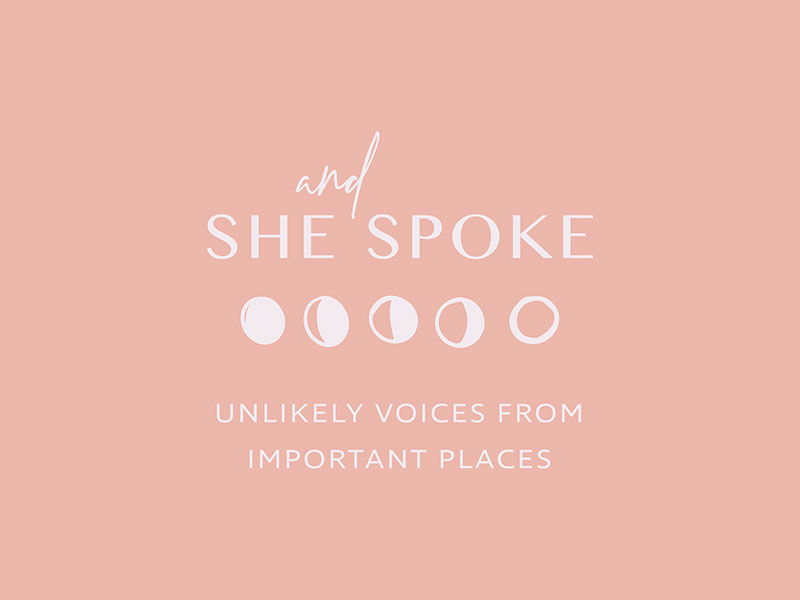 And She Spoke Podcast Logo typography icon design submark design logo small business graphic design logo design brand design brand identity branding