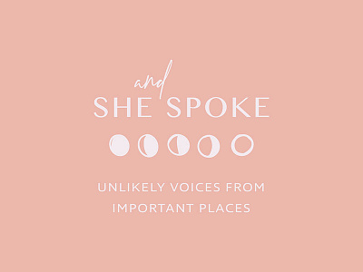 And She Spoke Podcast Logo brand design brand identity branding design graphic design icon design logo logo design small business submark typography