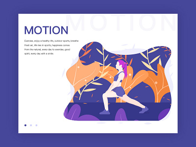 Motion illustrations，motion，lady，ui，web