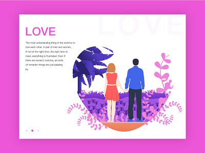 Love illustrations，love，leisure time，ui，web