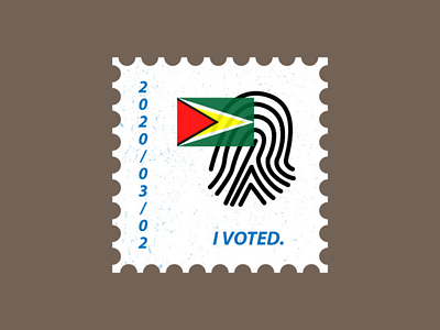 I voted. 🇬🇾 ballot election illustration vote