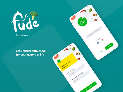 Food Delivery App (Fude) - Design Challenge designchallenge food food and drink food delivery lifestyle modern design simple clean interface simple design uiux