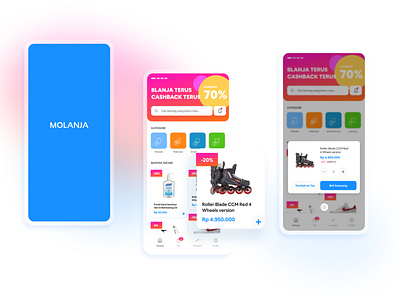 MOLANJA e commerce app exploration mobile app design product design ui ux