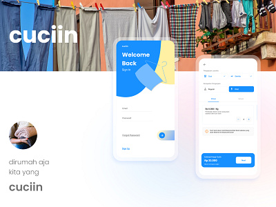 CUCIIN app app design content design design design challenge design exercise design exploration design thinking figma laundry app uiux uiux design ux design