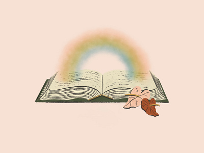 Reading Rainbow anthurium book hawaii illustration pride queer lit rainbow reading reading rainbow
