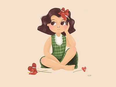 Pincurls And Palaka aloha anthurium girl hawaii illustration muu muu palaka pin curls