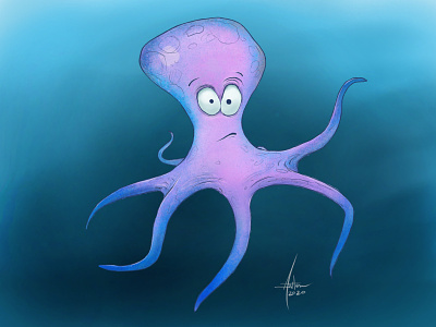 Octopus art digital illustration krita octopus