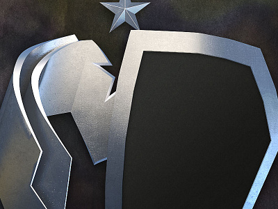 Star. Wing. Shield. blender 3d metal sharp objects textures
