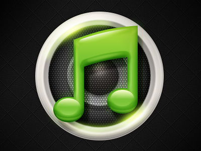 “Fanxing Music”logo plan-2 black green kugou light logo music sound speaker
