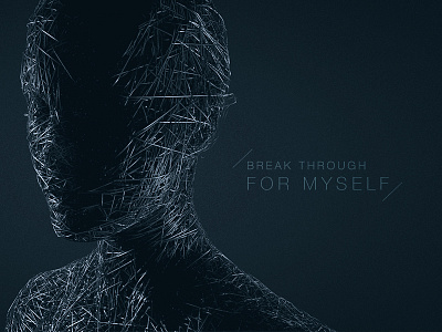 Break Through 3d c4d design graphic human ps
