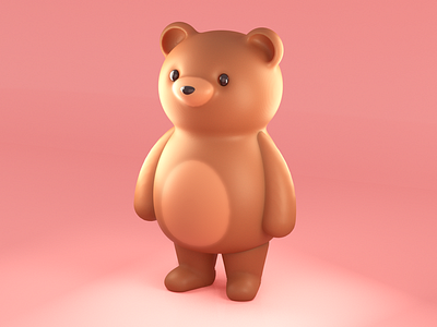 Brown bear 3d bear c4d toy