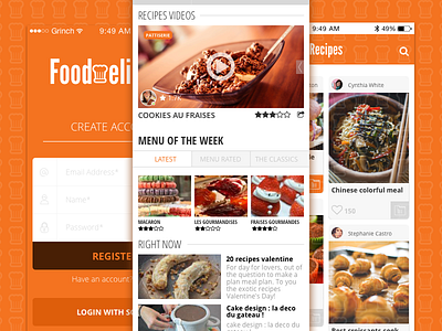 Wip App Foodelicious app cook design ios mobile ui