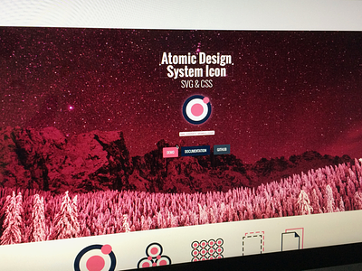 Atomic Design System Icon atoms design dev front end pink sass web