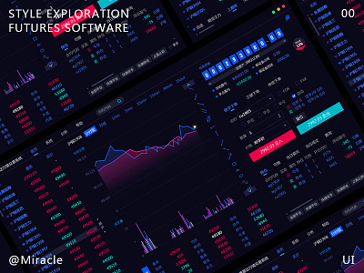 Concept draft of futures software style design ui