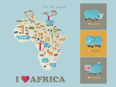 I Love Africa illustration