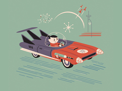 Space Car illustration