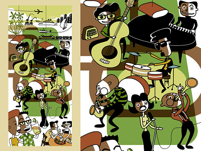 Jazz Down At The Harbour illustration