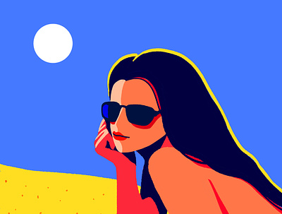 Summer Vibes adventures art beach beachlife bold design graphic design hot hot summer illustration illustrator minimal summer vector vectorart