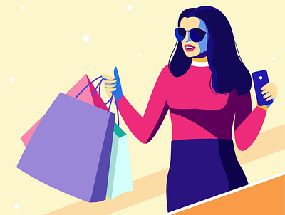 SHOPPING advertisement advertising advertising design art bold design graphic design illustration illustrator marketing minimal vector vector illustration vectorart web illustration