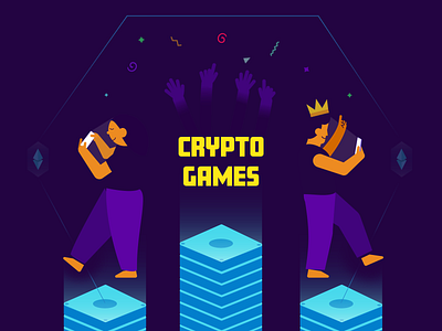 Crypto Games block chain block chain technology blockchain crypto crypto currency design game gaming illustration illustrator nft