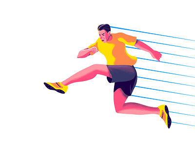 Escape art design football graphic design illustration illustrator man player run sports ui uidesign vector