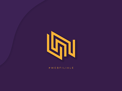 Webfiliale logo design brand branding color flat illustrated logo logodesign love webfiliale yellow