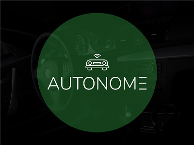 Autonome driverless car logo design brand branding clean color design driverless graphic design logo logochallenge logodesign