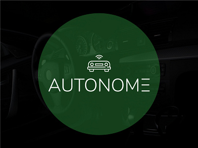 Autonome driverless car logo design