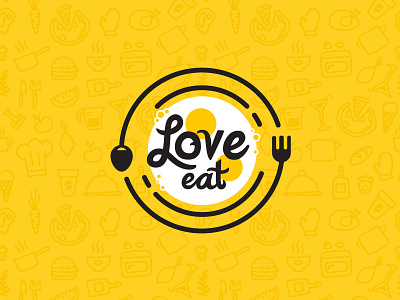 Love-eat try illustration brand branding color consept design eat food foodie icon illustration love orange typography vector