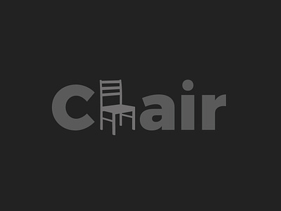 Chair text art black brand branding chair design color design dribbble illustration text type typography vector