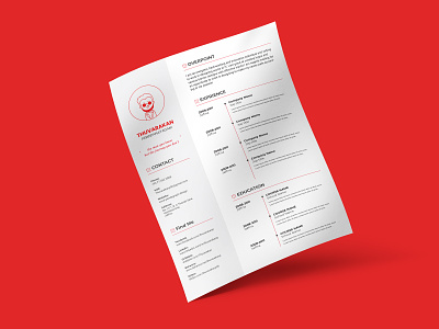 A4 personal resume design brand color cv design design agency flat illustration knowledge love personal profile resume typography vector