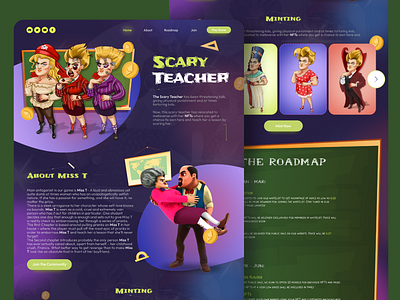 Landing page for NFT Game branding color design flat game illustration logo nft ui ux vector web