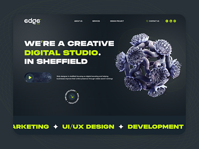 Edge creative studio in Sheffield branding color design flat logo ui ux vector web