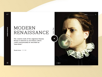 Modern Renassance Web Ui 2019 color design flat site design social typography ui ux web