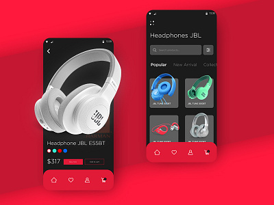 shot JBL 2020 app color design flat top trend typography ui ux web фирменный