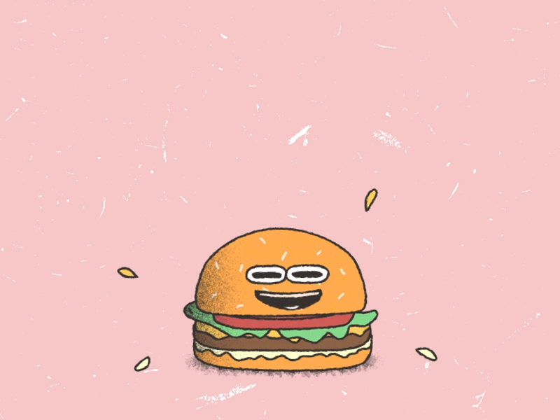 Happy meal 2d after effects animation burger design fast food gif illustration loop motion design motion graphics vector