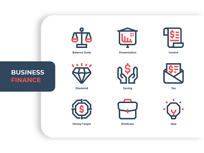 Business Finance Icon Pack brand business business icon pack design designer finance icons icon icon artwork icon bundle icon business icon design icon pack icon set logo