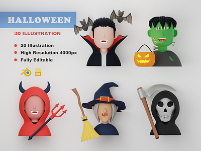 Halloween 3d Illustration