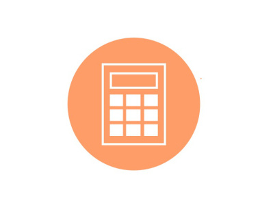 Calculator flat icon logo maths