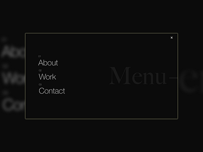 Menu for Design agency