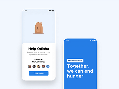 Help Odisha charity design distributed donate food green help hunger hungry interaction design meals odisha together ui ux