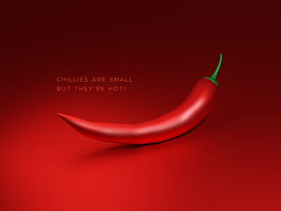 Red Chilli Rendering - Blender 3d art advertisment blender 2.8 creative design design learning 3d red chilli red color vegetable
