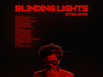 Blinding Lights • TheWeeknd art color design digitalart fanart hiphop illustration poster