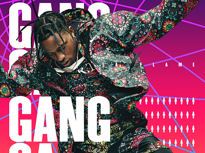 GANG GANG art color design digitalart fanart hiphop illustration poster