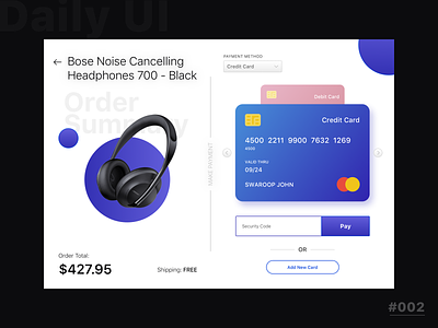 Credit Card Checkout sketch uidesign uxdesign