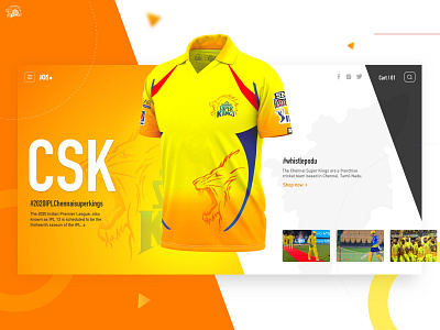 CSK Website cover design design ecommerce design hompage shopping sports team ui ux web