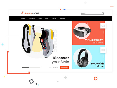 shopping site home page cover design creative design ecommerce ecommerce design hompage logo shopping typography ui