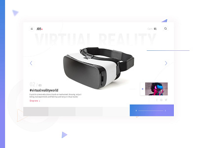 VR Site Homepage creative design ecommerce ecommerce design hompage shopping ui ux