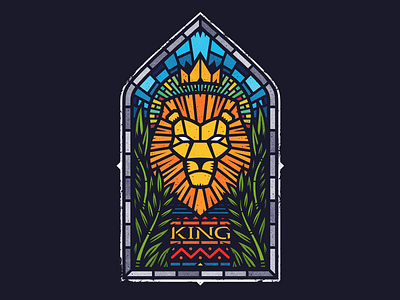 King design illustration king lion t shirt tee vector